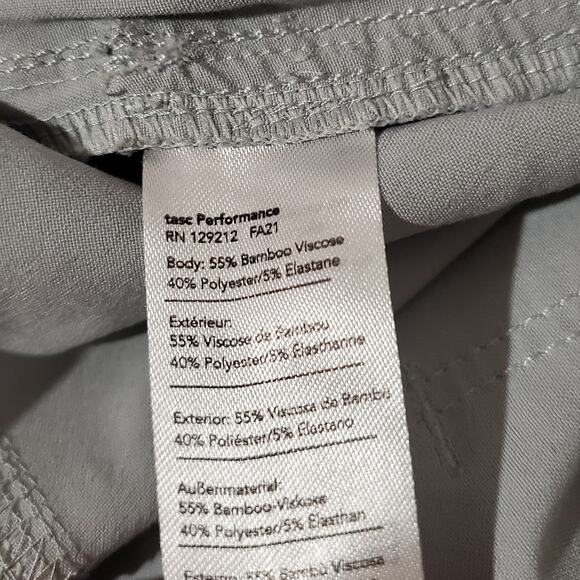 Tasc Performance Tailored Pants Mens Size 38 Gray Straight Leg Bamboo Blend - Picture 9 of 11